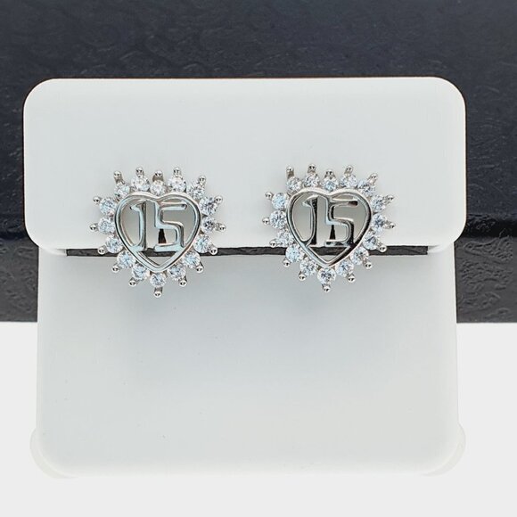 "925 sterling silver luxury CZ earrings for women/girls, Best for gift, RJUS2202 - Picture 3 of 9